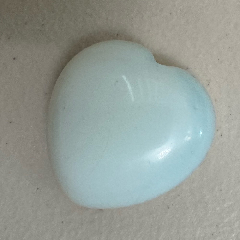 Opalite puffy heart palm stone